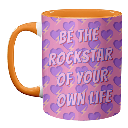 Be the Rockstar of Your Own Life - unique mug by Nida Designs