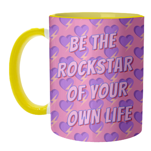 Be the Rockstar of Your Own Life - unique mug by Nida Designs