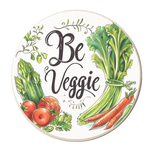 Be Veggie - personalised beer coaster by DejaReve