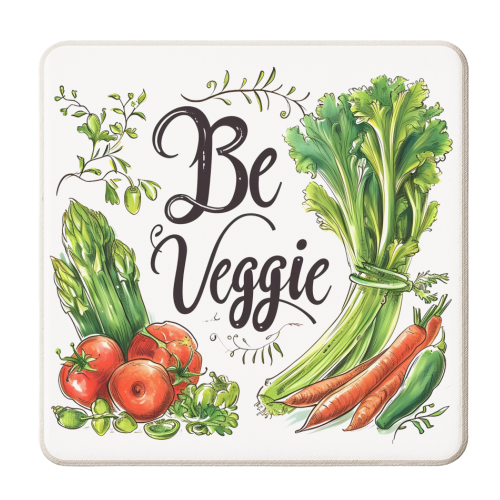Be Veggie - personalised beer coaster by DejaReve