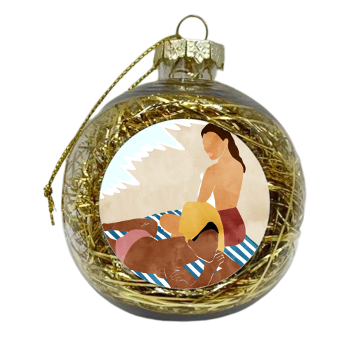Beach Besties - xmas bauble by Uma Prabhakar Gokhale