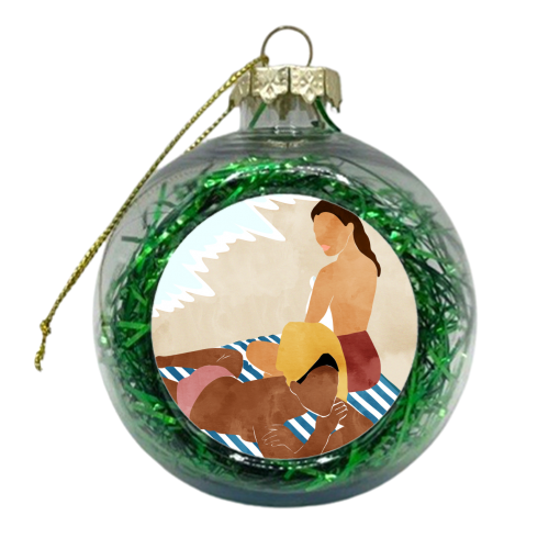 Beach Besties - xmas bauble by Uma Prabhakar Gokhale