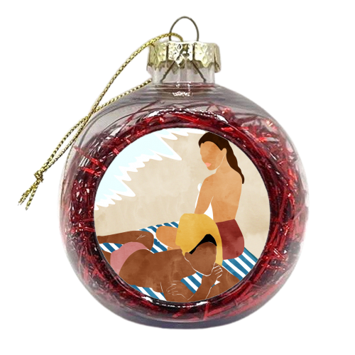 Beach Besties - xmas bauble by Uma Prabhakar Gokhale