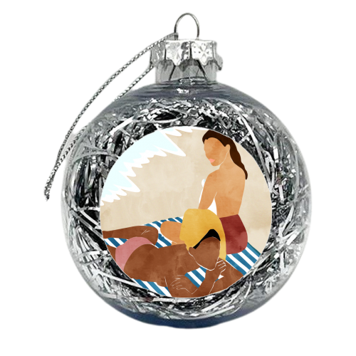 Beach Besties - xmas bauble by Uma Prabhakar Gokhale