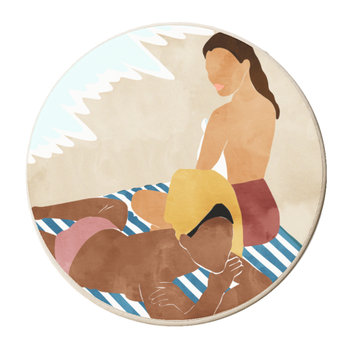 Beach Besties - personalised beer coaster by Uma Prabhakar Gokhale
