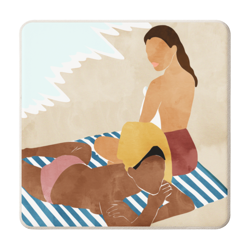 Beach Besties - personalised beer coaster by Uma Prabhakar Gokhale