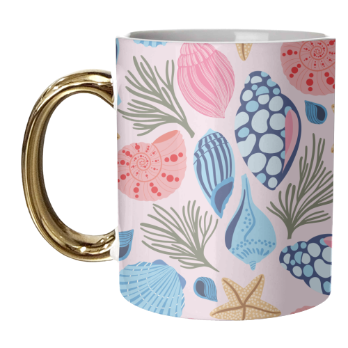beach shells - unique mug by Mandy Kippax