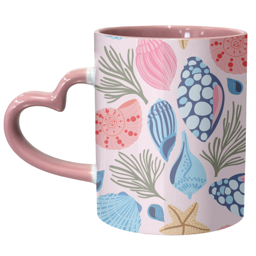 beach shells - unique mug by Mandy Kippax
