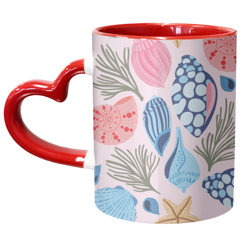 beach shells - unique mug by Mandy Kippax