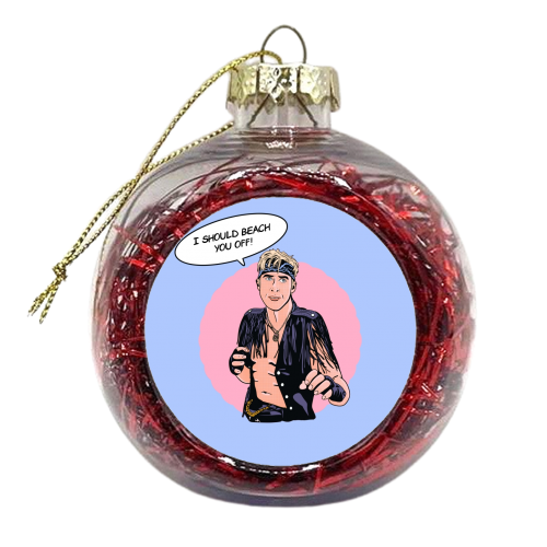 Beach you off - xmas bauble by Wallace Elizabeth