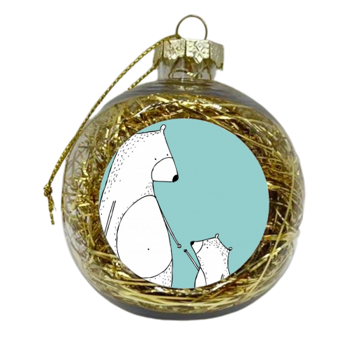 Bear Love - xmas bauble by Nichola Cowdery