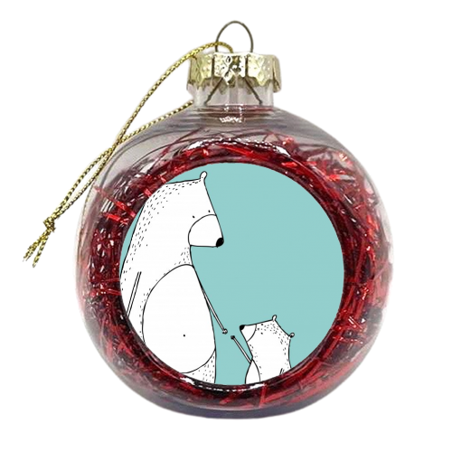 Bear Love - xmas bauble by Nichola Cowdery