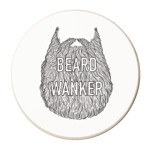 Beard Wanker - personalised beer coaster by Adam Regester