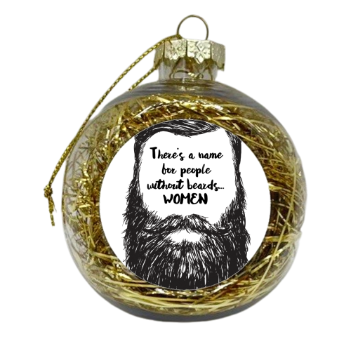 Beardman Joke - xmas bauble by Matthew Cheetham