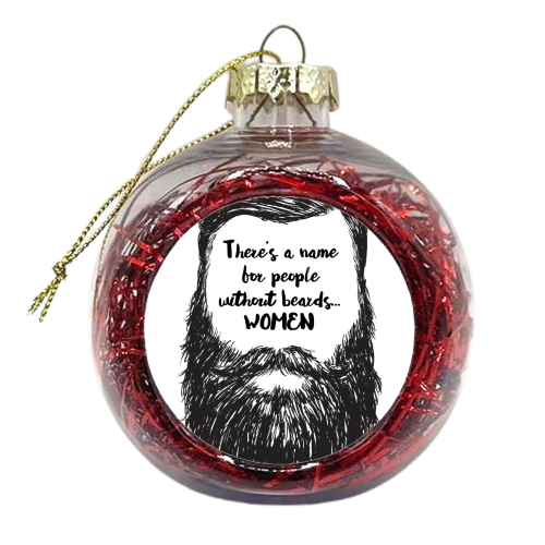 Beardman Joke - xmas bauble by Matthew Cheetham