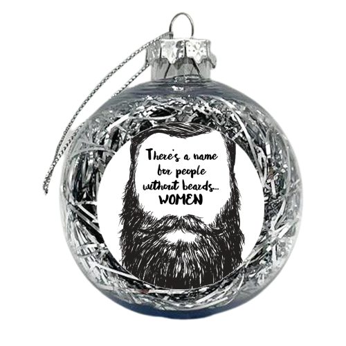 Beardman Joke - xmas bauble by Matthew Cheetham