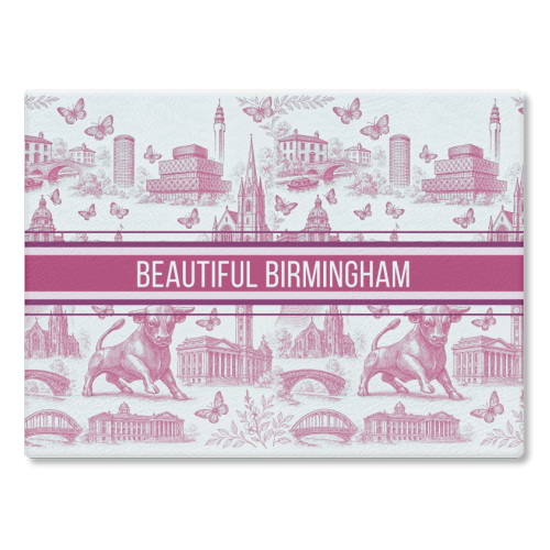 Beautiful Birmingham - glass chopping board by Lilly Rose