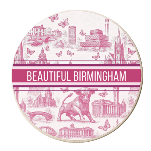 Beautiful Birmingham - personalised beer coaster by Lilly Rose
