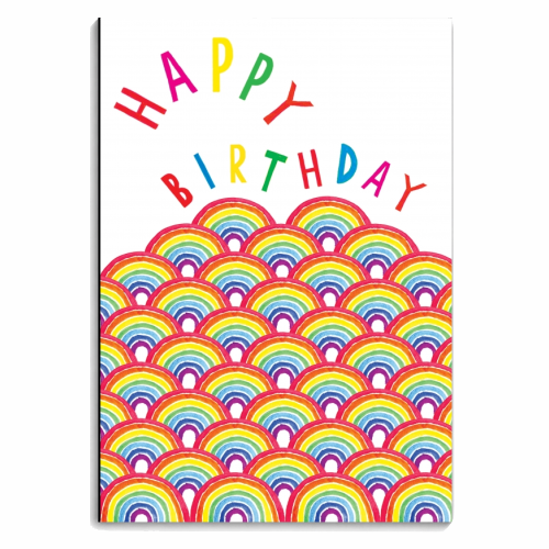 Beautiful birthday rainbows - personalised A4, A5, A6 notebook by Dominic Early