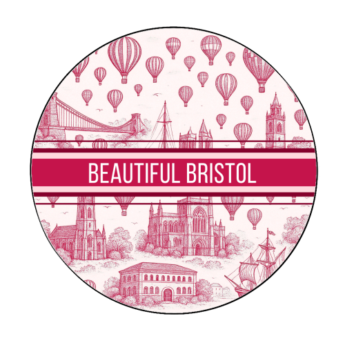 Beautiful Bristol - Circle Sticker by Lilly Rose