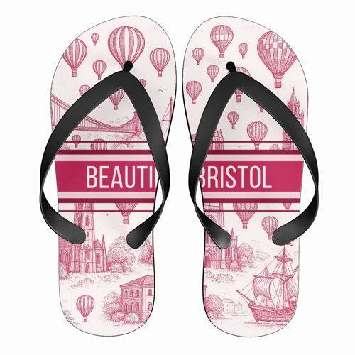 Beautiful Bristol - funny flip flops by Lilly Rose