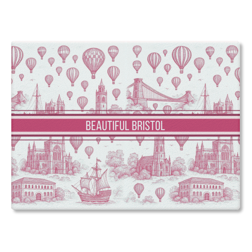 Beautiful Bristol - glass chopping board by Lilly Rose
