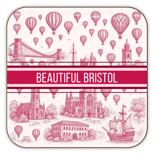 Beautiful Bristol - personalised beer coaster by Lilly Rose