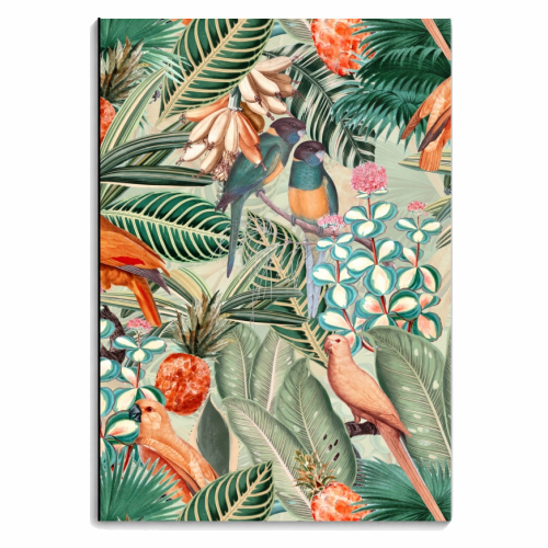 Beautiful flower and animal jungle - personalised A4, A5, A6 notebook by Uta Naumann
