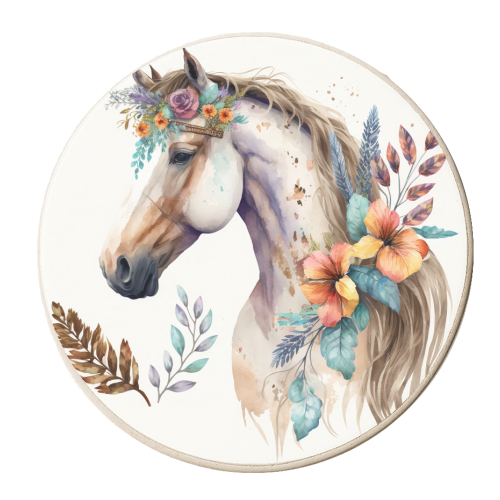 beautiful horse - personalised beer coaster by haris kavalla
