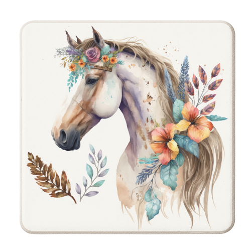beautiful horse - personalised beer coaster by haris kavalla
