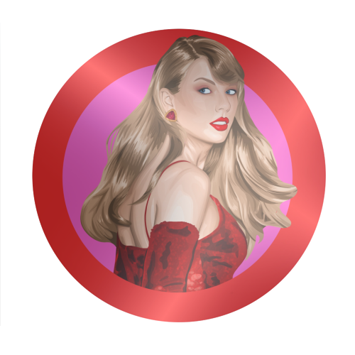 Beautiful Showgirl - Circle Sticker by Pink and Pip