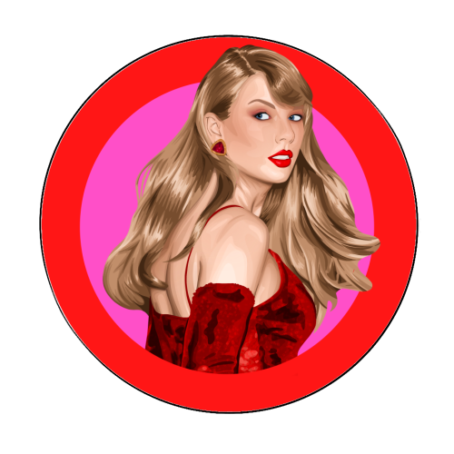 Beautiful Showgirl - Circle Sticker by Pink and Pip