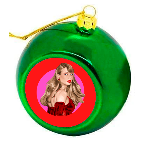 Beautiful Showgirl - colourful christmas bauble by Pink and Pip