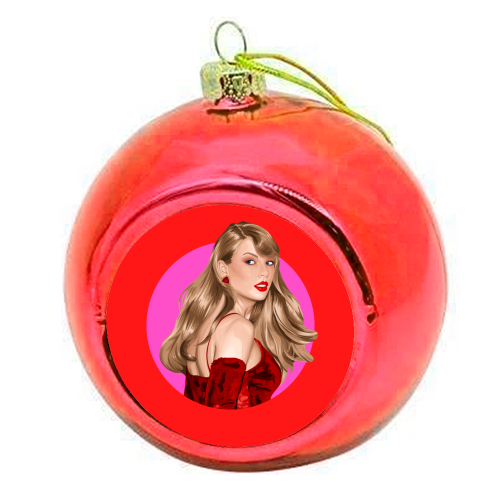 Beautiful Showgirl - colourful christmas bauble by Pink and Pip