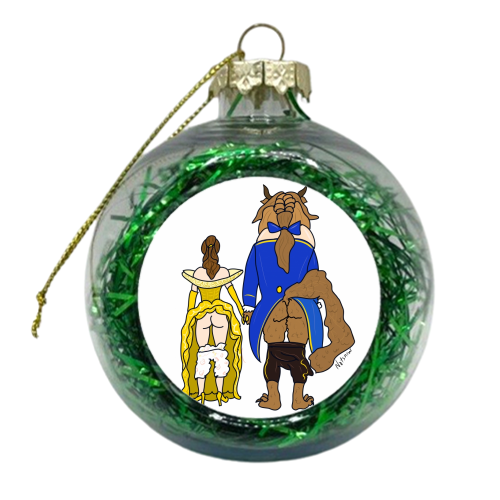 Beauty and the Beast Butts - xmas bauble by Notsniw Art