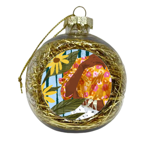 Beauty has no skin tone - xmas bauble by Uma Prabhakar Gokhale