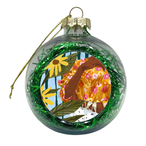 Beauty has no skin tone - xmas bauble by Uma Prabhakar Gokhale