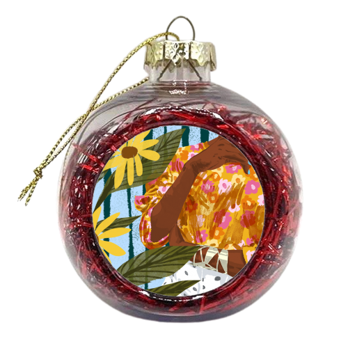 Beauty has no skin tone - xmas bauble by Uma Prabhakar Gokhale