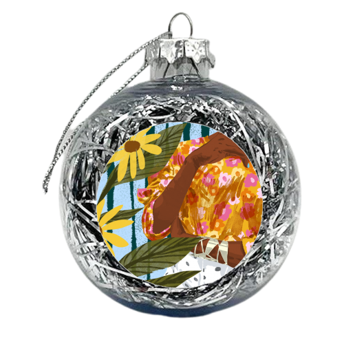 Beauty has no skin tone - xmas bauble by Uma Prabhakar Gokhale