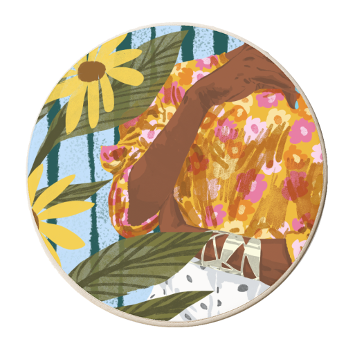 Beauty has no skin tone - personalised beer coaster by Uma Prabhakar Gokhale