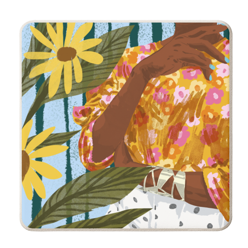 Beauty has no skin tone - personalised beer coaster by Uma Prabhakar Gokhale