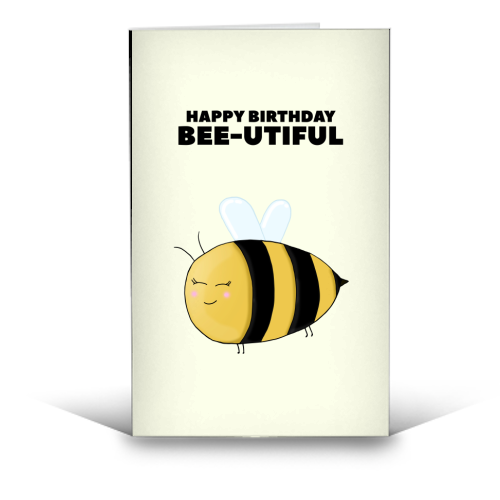 Bee Birthday Card - funny greeting card by pearl ivy