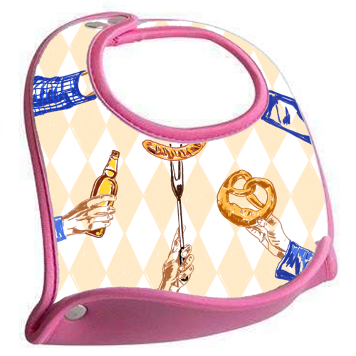 Beer Festival Vintage Illustration - feeding bib by EZbie