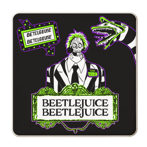 Beetlejuice Beetlejuice - personalised beer coaster by Niomi Fogden