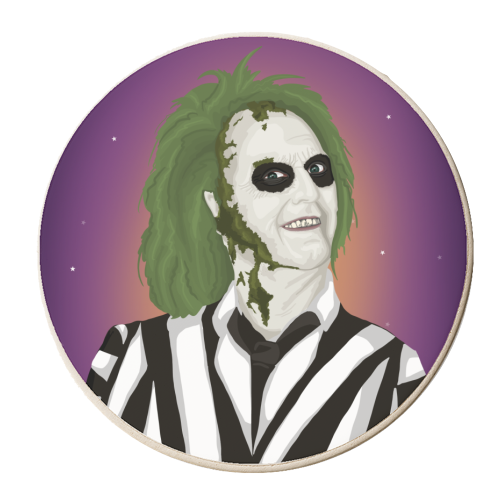 Beetlejuice - personalised beer coaster by By Rosybum
