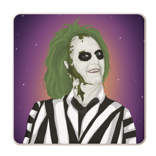 Beetlejuice - personalised beer coaster by By Rosybum