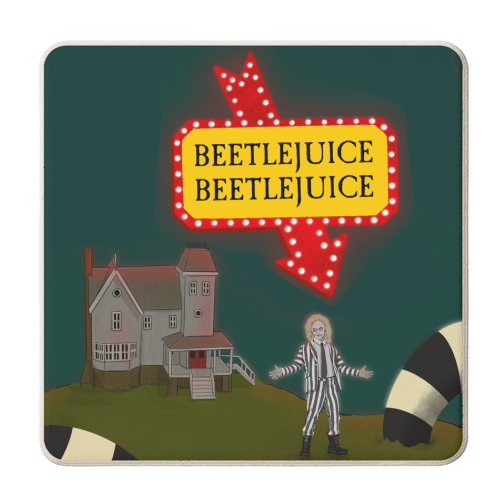 Beetlejuice - personalised beer coaster by The Queer Store