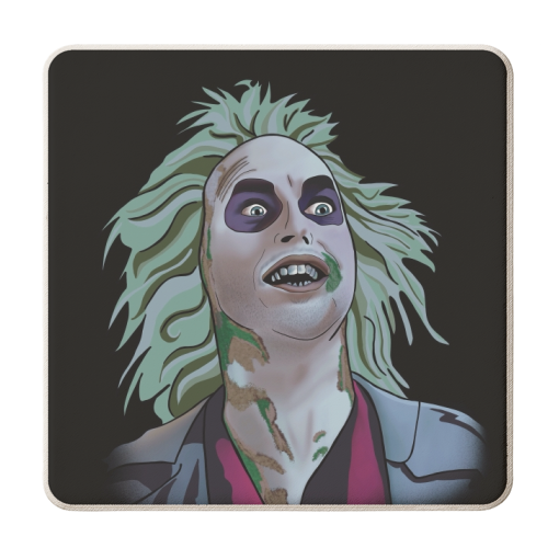 Beetlejuice Print - personalised beer coaster by Drawings by Firefly