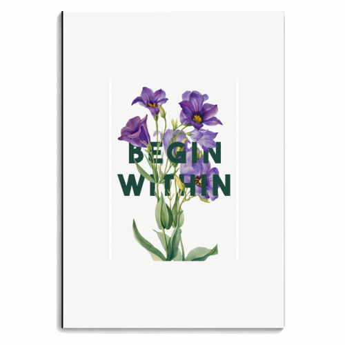 Begin Within - personalised A4, A5, A6 notebook by The 13 Prints