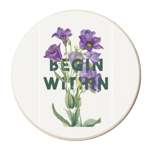 Begin Within - personalised beer coaster by The 13 Prints